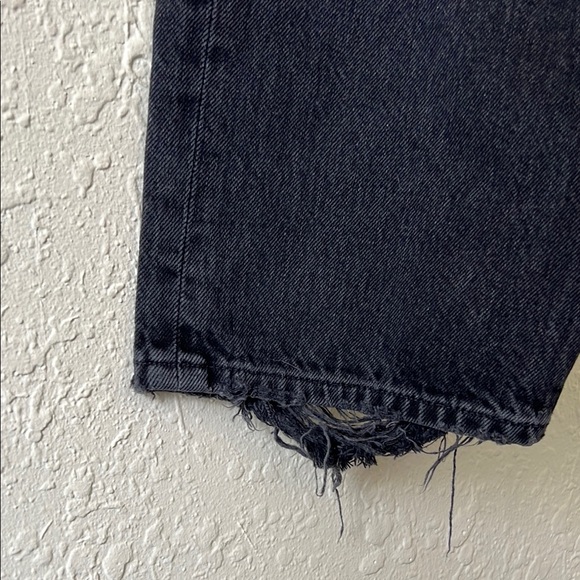 Agolde High Rise Black Distressed Jeans - Picture 5 of 6